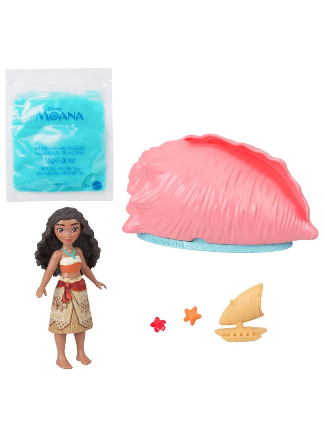 Disney Moana Surprise Small Doll or Animal Figures with Shell Playset, Moldable Sand & 3 Accessories, Inspired by Movie (Characters May Vary) - Image 4